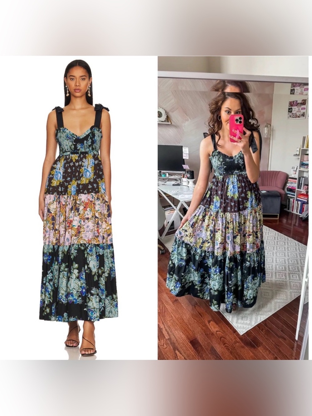 Free People Bluebell‎ Tiered Floral Maxi Dress Sundress Small